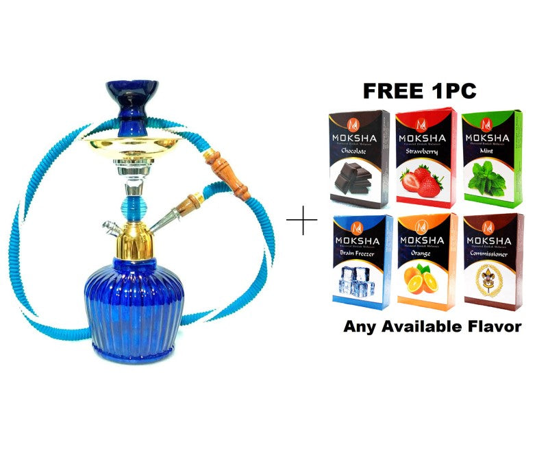 Moksha Hookah Set 12” with Metal Accessories