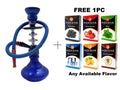 blue glass base hookah 29 cm