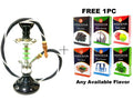 28cm mini hookah with durable metal parts and free flavor